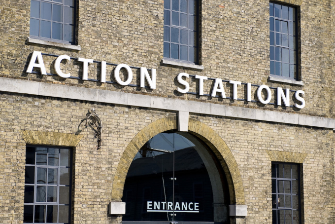 The Action Station sign. 