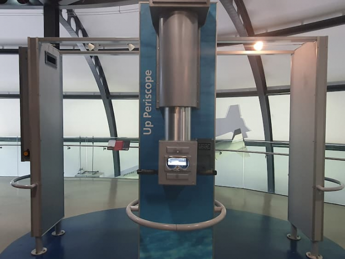 An interactive recreation of a submarine's periscope.