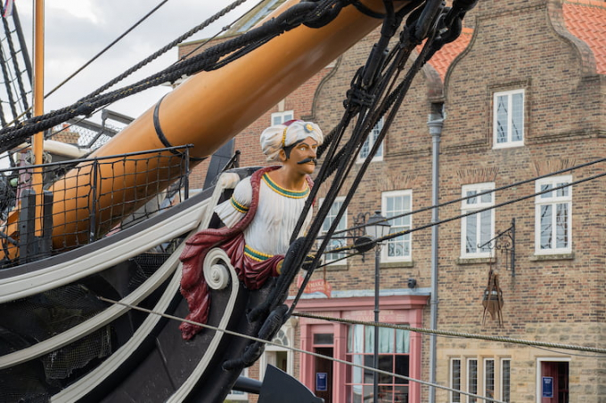 The figurehead of HMS Trincomalee.