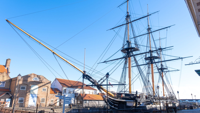 HMS Trincomalee at dock in our Georgian Quayside. 
