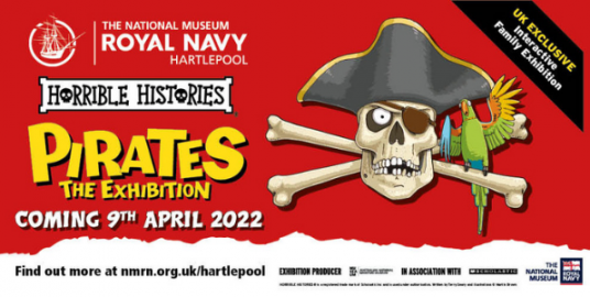 A graphic showing Horrible History branding. 