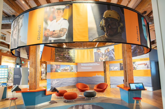 Hear My Story exhibition entrance at the National Museum of the Royal Navy.