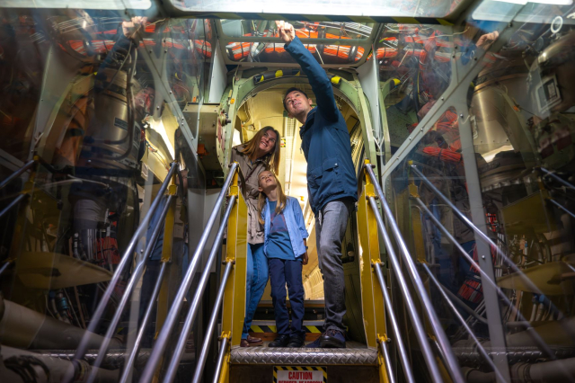 A family discover how cramped a Concorde 002 was behind the scenes.