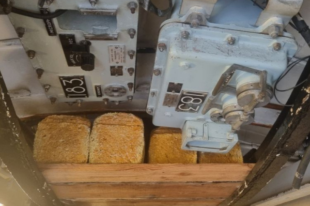 Bread stored inside HMS Alliance. 