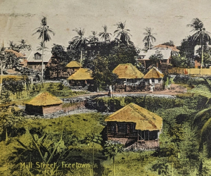 Mill Street in Freetown Sierra Leone. 