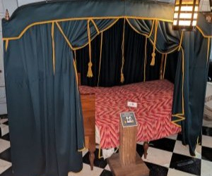 Vice Admiral Lord Nelson's cot onboard HMS Victory. 